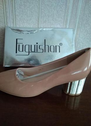Новые женские туфли на каблуке нежно розового цвета fuguishan4 фото