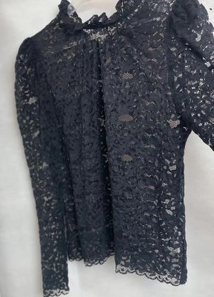 Блуза гипюр черная2 фото