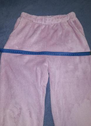 Піжамні штани рожеві махра5 фото