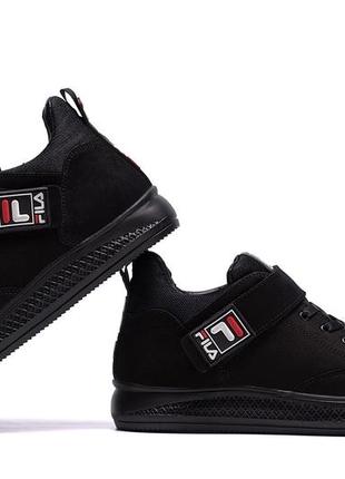 Чоловічі зимові черевики fila black4 фото