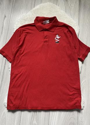 Футболка новорічна червона поло