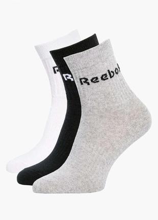 Набір високих шкарпеток 3 шт. розмір 40/42 reebok mid crew sock оригінал 3 кольори3 фото