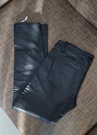 Новые кожаные брюки belair франция штаны из кожи8 фото