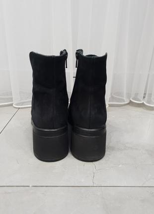 Ботинки, 37р, зимние, замшевые, черные2 фото