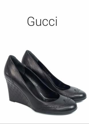 Кожаные женские туфли gucci оригинал1 фото