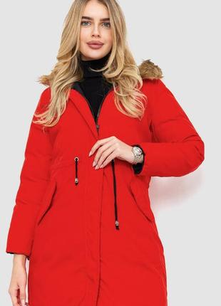 Куртка женская двусторонняя цвет черно-красный7 фото