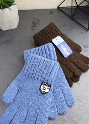 Набір вовняні рукавички зимові сенсорні1 фото