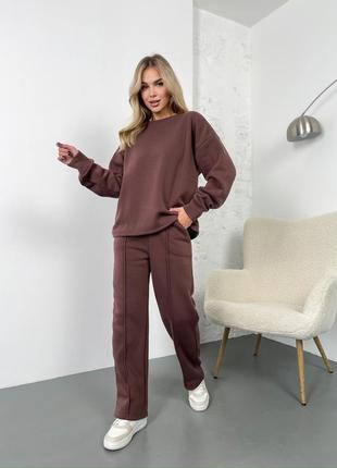 Костюм на флисе прямые штаны 42-52 р-р