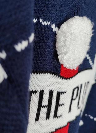 Кофта новогодняя сверт с санта клаусом дед мороз рождественский принт резьбово новый год к...