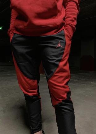 Джогери штани nike jordan joggers dri-fit чорні червоні оригінал m l2 фото