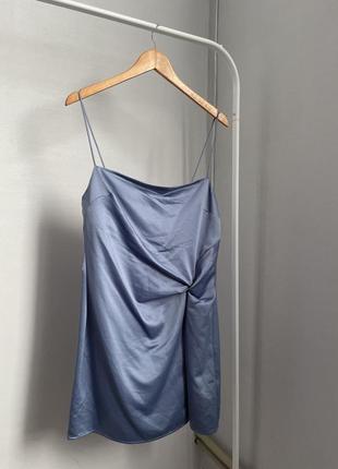 Шелковое мини платье 2