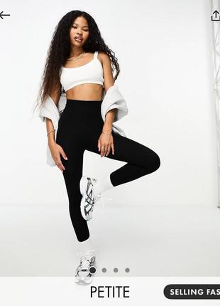 Черные утягивающие плотные леггинсы/лосины legging с резинками1 фото