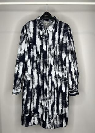 Джинсовое платье - рубашка, туника с принтом cos🔥4 фото