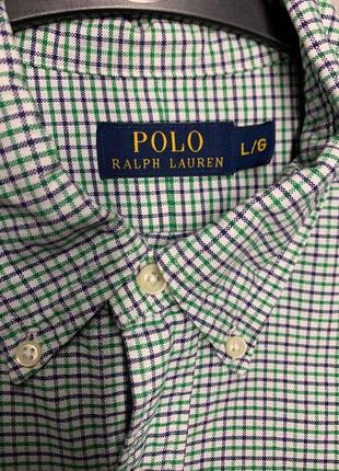 Ralph lauren polo long sleeve 1927 down рубашка l