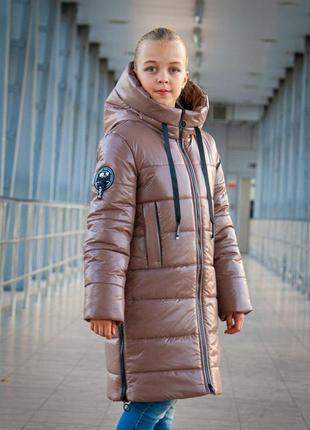 Зимове пальто "жасмін" на дівчинку, розміри на зріст 158,  164