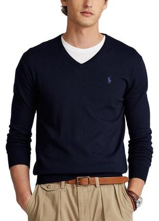 Черный шерстяной пуловер кашемировый лонгслив polo ralph lauren чёрный шерстиной свитер джемпер пуловер с шерсты мериноса