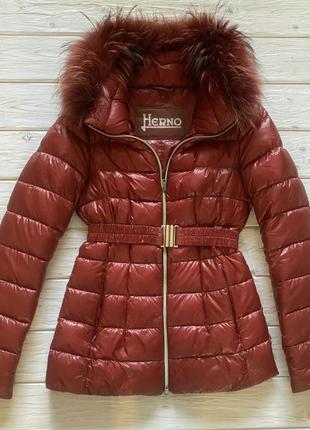 Herno пуховик куртка xs s оригінал2 фото