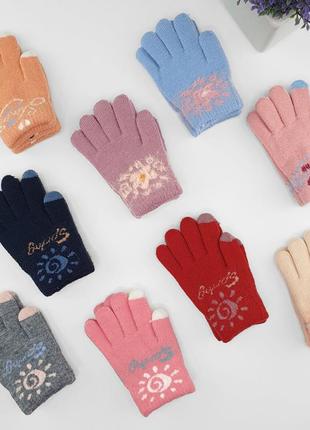 Зимові рукавички,теплі рукавички,рукавички для дівчинки,перчатки зимові