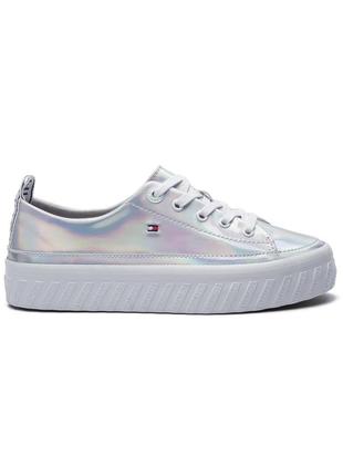 Кеди tommy hilfiger iridescent flatform