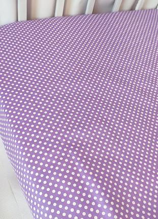 Простынь в кроватку для ребенка с рождения банонная фиолетовая сатин