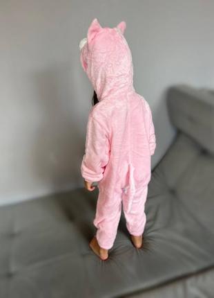 Детский кигуруми розовый котик, пижама для малышей4 фото