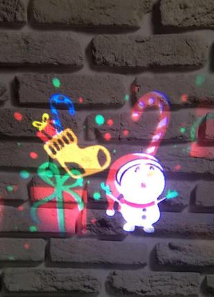Проектор комнатный led projection light "новый год"4 фото