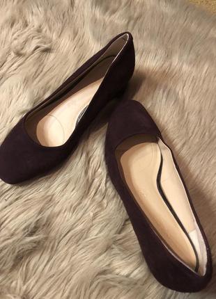 Удобные женские туфли сливового цвета footglove2 фото