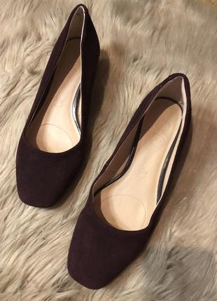 Удобные женские туфли сливового цвета footglove1 фото