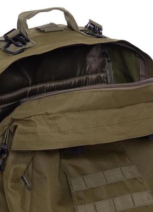 Армейский рюкзак тактический 50-55 литров зсу рюкзак с подсумками походный штурмовой рюкзак олива8 фото
