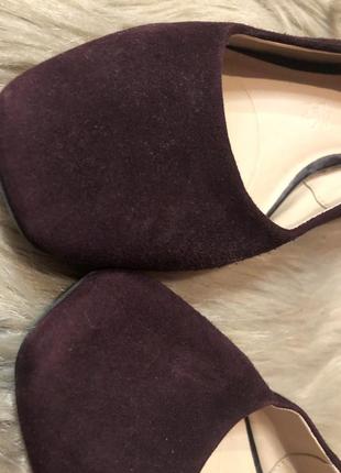 Удобные женские туфли сливового цвета footglove7 фото