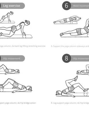 Массажный вал ролик для йоги для расслабления мышц тренировок10 фото
