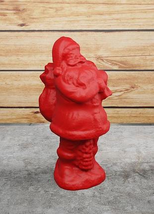 Фигурка санта клаус (дед мороз, святой николай) с мешком и елкой красный, мини 10 х 4,5 см (12010140106)