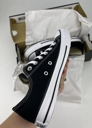 Кеды converse chuck taylor all star ox m9166c черные, оригинальные кеды конверс3 фото