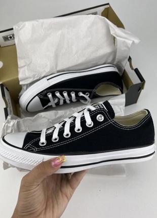 Кеды converse chuck taylor all star ox m9166c черные, оригинальные кеды конверс2 фото