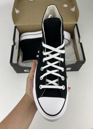 Кеды converse chuck taylor all star lift hi 560845c black текстиль, оригинальные кеды конверс5 фото