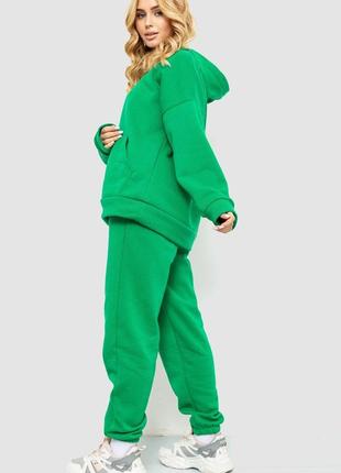 Спорт костюм жіночий на флісі, колір зелений2 фото