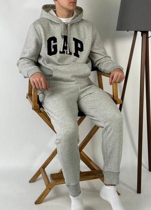 Костюм gap fleece suit «light heather gray»