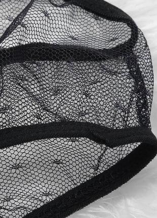 Сексуальный прозрачный комплект белья в мелкий горошек.6 фото