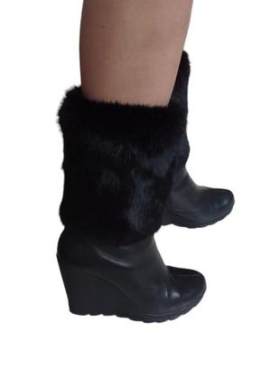 Сапоги кожаные