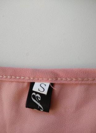 Нежная полупрозрачная розовая блуза на молнии /s/рубашка с длинным рукавом8 фото
