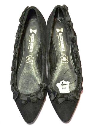Alexis mabille франція оригінал натуральна шкіра! витончені туфлі балетки1000 пар взуття тут!