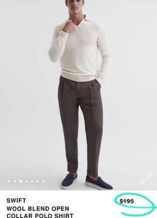 Люкс бренд шерсть кашемир шерстяное мужское поло супер качество1 фото