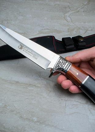 Нож охотничий columbia g46 с фиксированным клинком туристический нож большой в нейлоновых ножнах4 фото