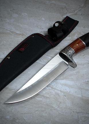 Нож охотничий columbia g46 с фиксированным клинком туристический нож большой в нейлоновых ножнах1 фото
