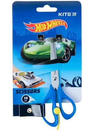 Ножиці дитячі з пружиною kite hot wheels hw22-129, 13 см