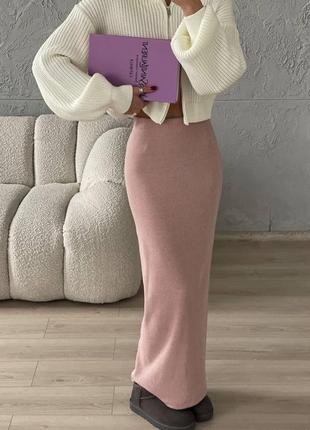 Женская юбка ангора рубчик, универсальный размер 42-46