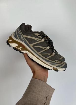 Salomon s/lab xt-6 beluga dull gold7 фото