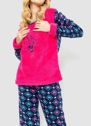 Пижама женская махра, цвет розовый4 фото