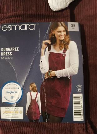 Женская юбка-комбинезон сарафан esmara® из мягкого вельвета размер8 фото