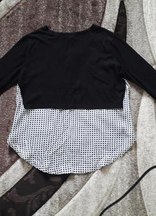 Итальянский свитер кофта имитация с блузой вискоза шерсть оригинал armani jeans5 фото